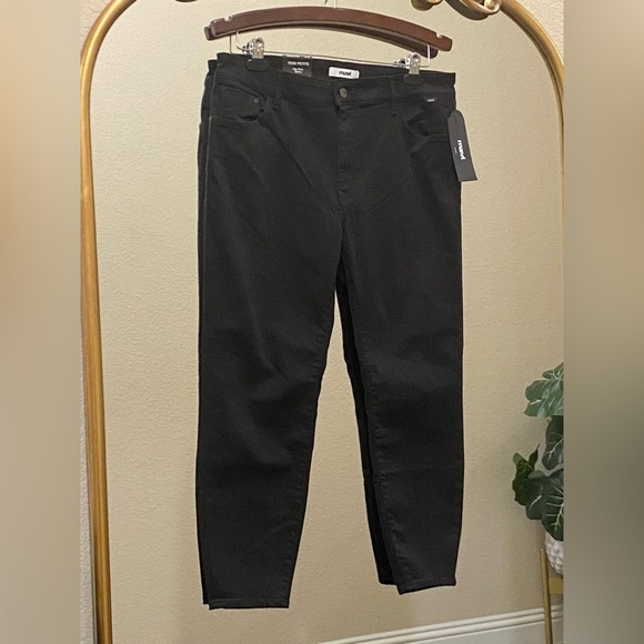 Mavi Tess Petite High Rise Skinny Black Brushed Size 33P - Picture 6 of 13